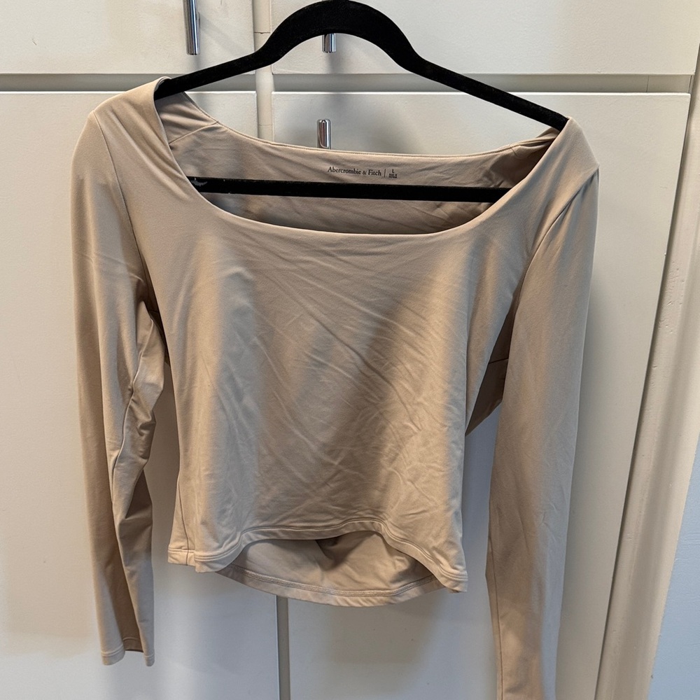 Abercrombie & Fitch Tan Long Sleeve Top